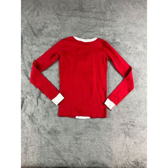Hanna Andersson Kids Santa Longsleeve Pajama Top Red Size 14 Holiday Christmas - Picture 2 of 3